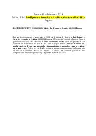 PANIERE RISOLTO NUOVO 2024 Master Intelligence e Security MA1112 Pegaso
