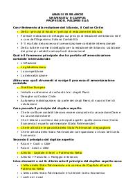 Domande a risposta Multipla Analisi di Bilancio
