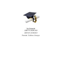 Paniere DIRITTO ROMANO SERVIZI GIURIDICI Docente Valditara Giuseppe Ecampus