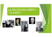 Slide la sociologia dopo i “classici”