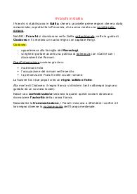 I Franchi in Gallia - Riassunto di storia