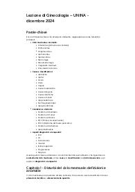 Ginecologia - UNI NAPOLI - appunti dalla lezione con infografiche esplicative