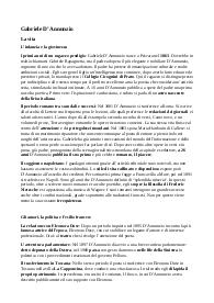 Gabriele D'Annunzio, riassunto