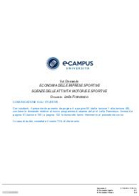 Paniere 2024 di ECONOMIA DELLE IMPRESE SPORTIVE, Prof LELLA, ECAMPUS - Chiuse - AGGIORNATE 2024 -