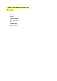 Domande frequenti statistica Prof.ssa Pace ,L-39,Uniba, 2024/25