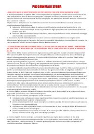 programma di storia per esame di maturità
