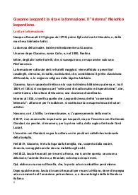 Biografia di Leopardi ed il "sistema" filosofico leopardiano