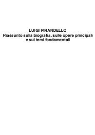 Luigi Pirandello - Biografia, Opere Principali, Temi Fondamentali