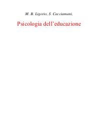 Psicologia dell'educazione - Maria Beatrice Ligorio; Stefano Cacciamani