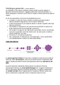 Patologia generale - Cancerogenesi