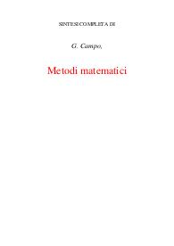 Metodi matematici