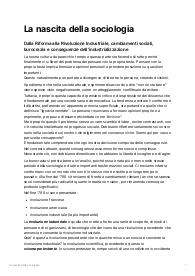 la nascita della sociologia