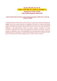 Paniere Risolto Esame di: STRUTTURE IN ZONA SISMICA Ingegneria Civile LM-26