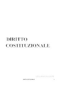 DIRITTO COSTITUZIONALE