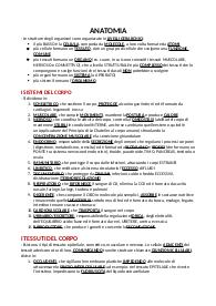 TESSUTI E SISTEMI DEL CORPO - APPUNTI ANATOMIA
