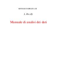 Manuale di analisi dei dati