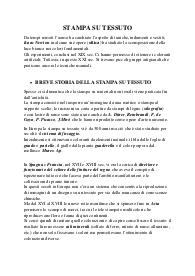 Riassunto stampa su tessuto