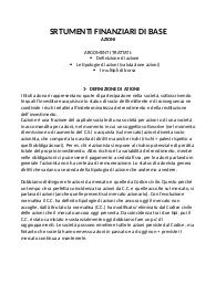 appunti di economia degli intermediari e dei mercati finanziari- le azioni