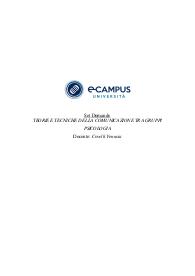 Paniere di TEORIE E TECNICHE DELLA COMUNICAZIONE TRA GRUPPI, Prof COVELLI, ECAMPUS - Chiuse