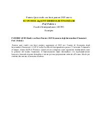 PANIERE QUIZ Risolti con Fuori Paniere 2025 Economia degli Intermediari Finanziari Prof. Federico