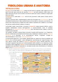 Appunti completi di Fisiologia Umana con Elementi di Anatomia
