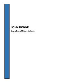 John Donne, biography and metaphysical poetry