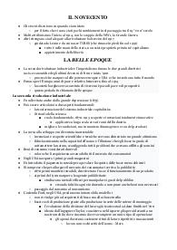 Il '900, la Belle Epoque e il Nazionalismo