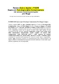 PANIERE 2025 Quiz+Aperte Psicologia Comunicazione Prof. Ruggi eCampus