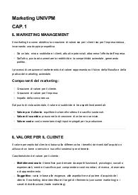 Marketing UNIVPM - Riassunto per esame
