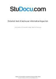 RISPOSTE ESAME DI INFORMATICA