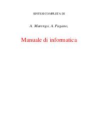 Manuale di informatica corso completo