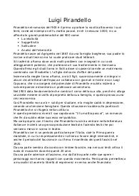 Luigi Pirandello riassunto per scuola superiore