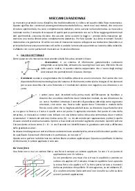 Meccanica razionale, definizioni e spiegazioni teoremi con dimostrazione