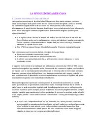 Riassunti storia, Rivoluzione americana