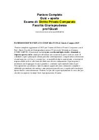 PANIERE DIRITTO PRIVATO COMPARATO Prof. Giusti eCampus 2025