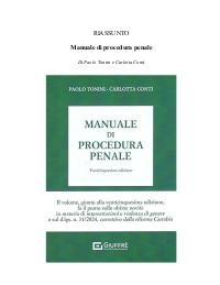 Riassunto del libro : "Manuale di procedura penale" di Paolo Tonini e Carlotta Conti