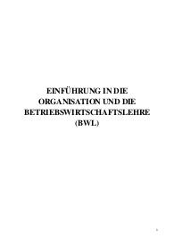 BWL appunti completi