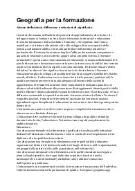 Geografia per la formazione