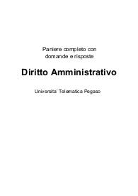 Paniere Completo DIRITTO AMMINISTRATIVO - UniPegaso
