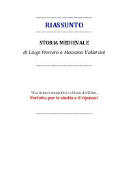 Riassunto del libro: "Storia medievale" di Luigi Provero e Massimo Vallerani