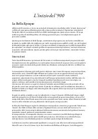 Appunti storia: Inizio '900