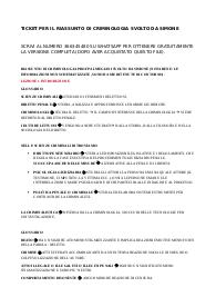 TICKET PER IL RIASSUNTO DI CRIMINOLOGIA SVOLTO DA SIMONE
