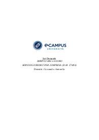 Paniere di DIRITTO DEL LAVORO, Prof CASSANDRO, ECAMPUS - Chiuse