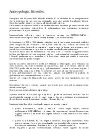 Antropologia filosofica