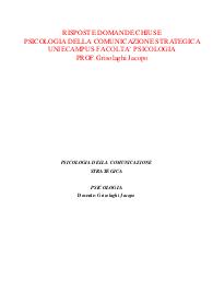 Risposte domande chiuse psicologia della comunicazione strategica aggiornate 2023