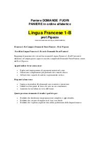 Francese 1-B eCampus: Domande Fuori Paniere - Prof. Pigozzo