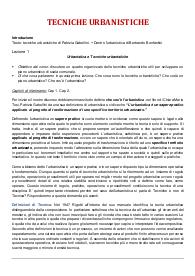 TECNICHE URBANISTICHE II
