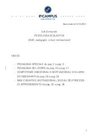 Paniere Mod. Pedagogia e basi motivazionali - master Psicologia scolastica