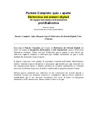 Paniere Completo: Quiz e Risposte Aperte Elettronica dei Sistemi Digitali | Univ. eCampus