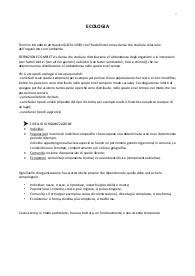 Ecologia - Unipr - Laurea triennale in Biologia